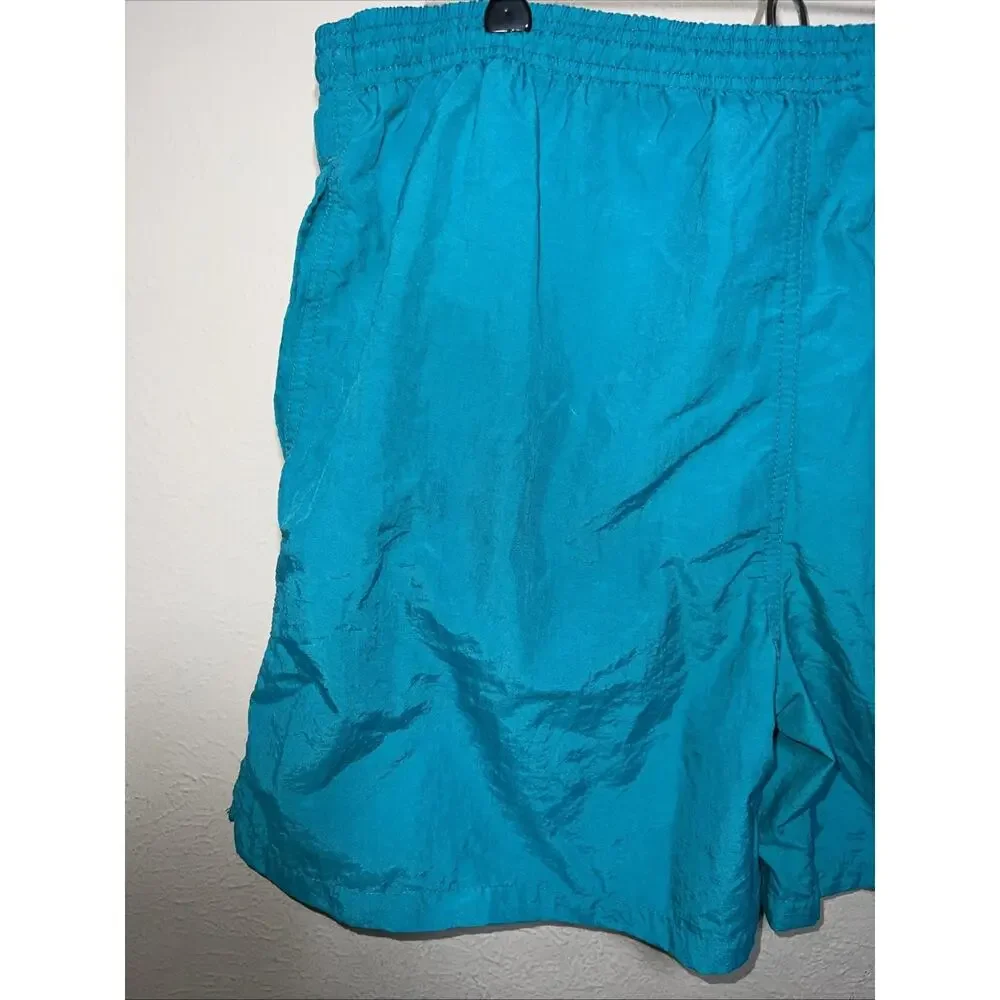 Laguna VTG 80s/90 Boarder Swim Shorts Mens L 36-38 Teal Surfer Beach Tropical
